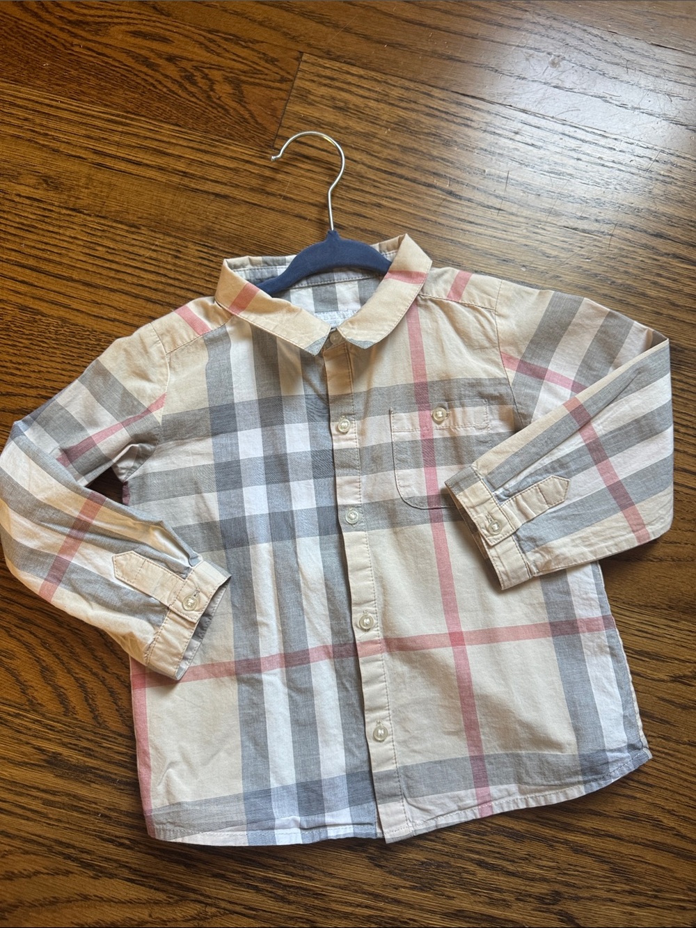 Burberry Signature Plaid Button-Up Shirt for baby boy 24 months